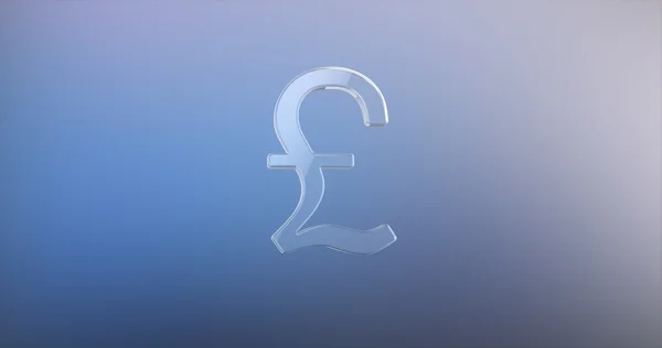 Gran Bretaña Libra de vidrio 3d icono — Foto de Stock