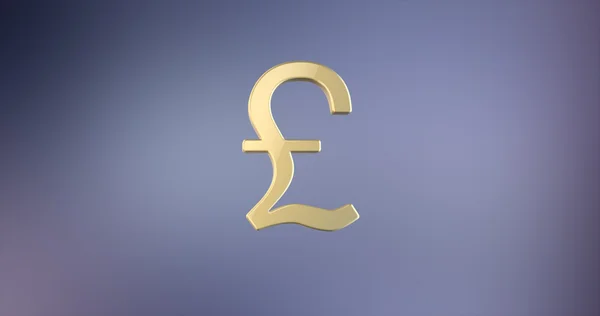 Gran Bretaña Libra Oro 3d icono — Foto de Stock