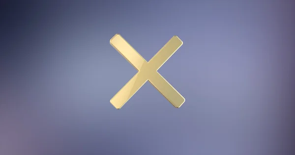 Kein Zeichen Gold 3d Symbol — Stockfoto