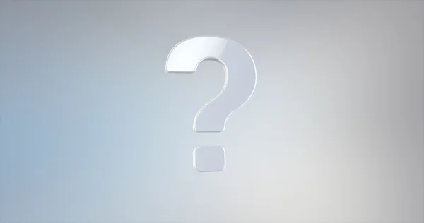 Soru işareti beyaz 3d simgesi 