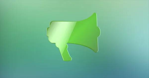 Reclame groen 3D-pictogram — Stockfoto