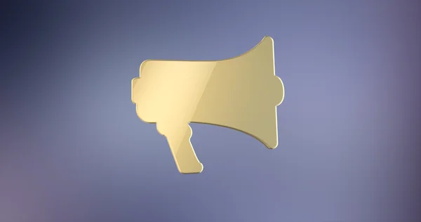 Реклама Золота 3d ікона — стокове фото