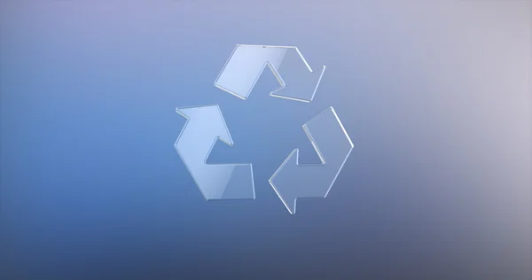 Recycling-Glas 3D-Symbol — Stockfoto