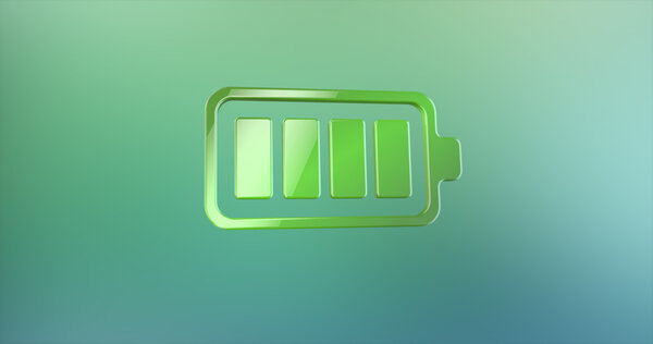 Батарея Full Green 3d Icon
 