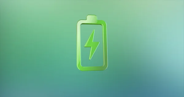 Charge Green 3d Icon — Stock Photo, Image