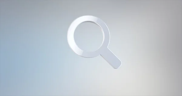 Beyaz arama 3d simgesi 