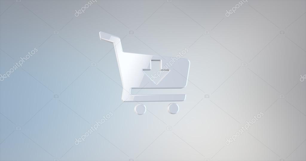 Cart White 3d Icon — Stock Photo © MediaStore #123226548