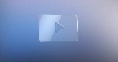 Video oynatma cam 3d simgesi