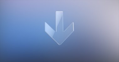Cam aşağı ok 3d simgesi 