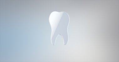 Beyaz diş 3d simgesi