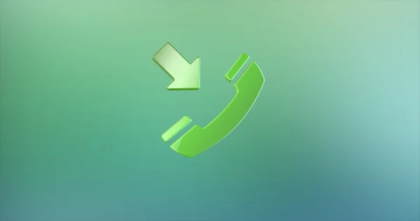 Telefon görüşmesi yeşil 3d simgesi 