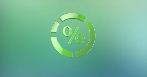 Pasta grafik 3d simge yeşil 