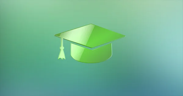 Educație Green 3d Icon — Fotografie, imagine de stoc