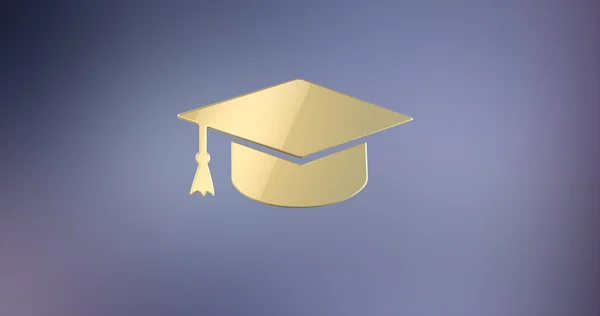 Освіта Золота 3d ікона — стокове фото