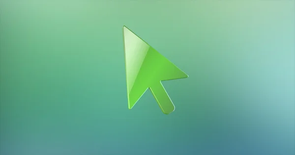 Cursor verde 3d icono — Foto de Stock