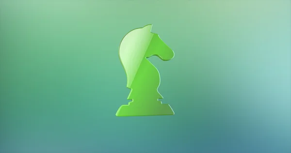 Caballero oscuro verde 3d icono — Foto de Stock