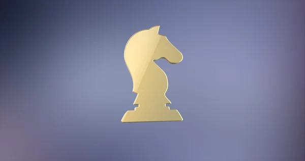 Caballero oscuro de oro 3d icono — Foto de Stock
