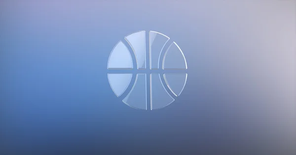 Basketball Glass 3d Icon — Stock Photo, Image