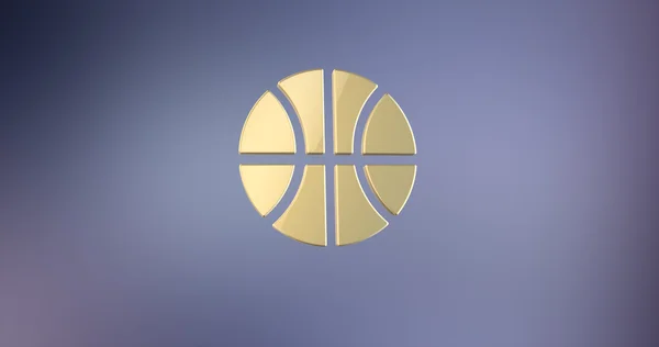 Kosárlabda arany 3d ikon — Stock Fotó