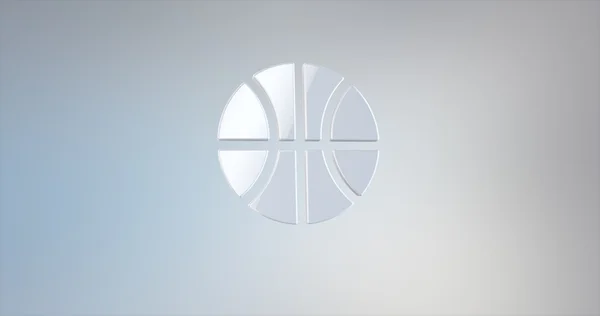 Basketbol beyaz 3d simgesi 