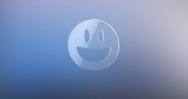 İfade mutlu cam 3d simgesi — Stok fotoğraf