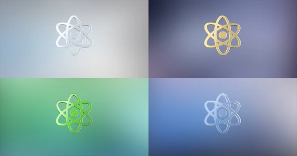 Atom 3D-Symbol — Stockfoto