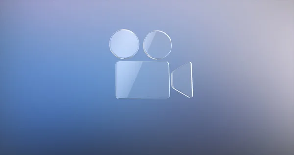 Video Cam Glass 3d Icon — Stock Photo, Image