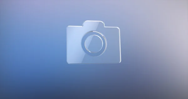 写真カメラ 3 d アイコンをガラス — ストック写真
