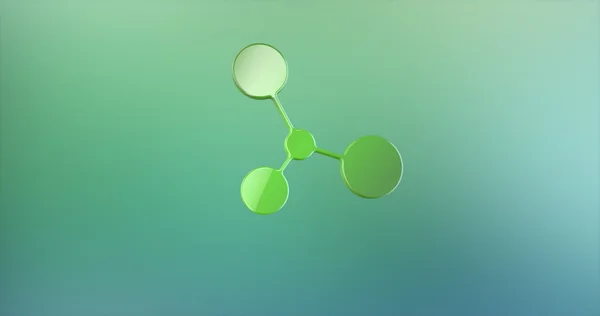 Molekül yeşil 3d simgesi — Stok fotoğraf