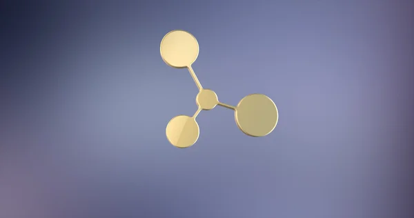 Molekül Gold 3D-Symbol — Stockfoto