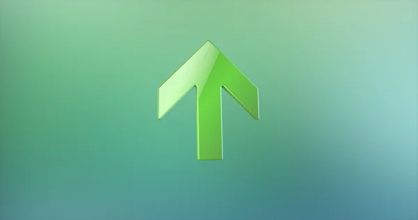 Yeşil yukarı ok 3d simgesi 