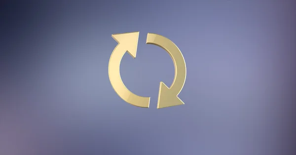 Refresh Gold 3D Icon — стоковое фото