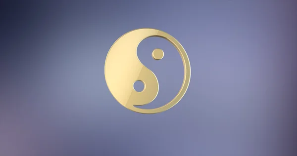 Yin and yang Gold 3d Icon