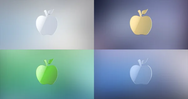 Apple 3d εικονίδιο — Φωτογραφία Αρχείου