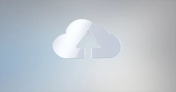 Cloud Up White 3d піктограма — стокове фото
