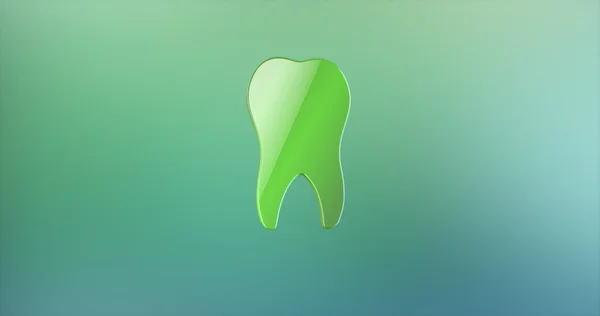 Tooth Green 3d Icon — Stock Photo, Image