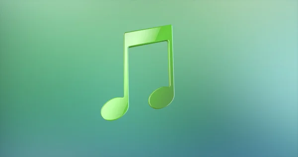 Tunes verde 3d icono — Foto de Stock