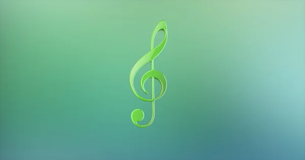 Music Green 3d Icon — Stock Photo, Image