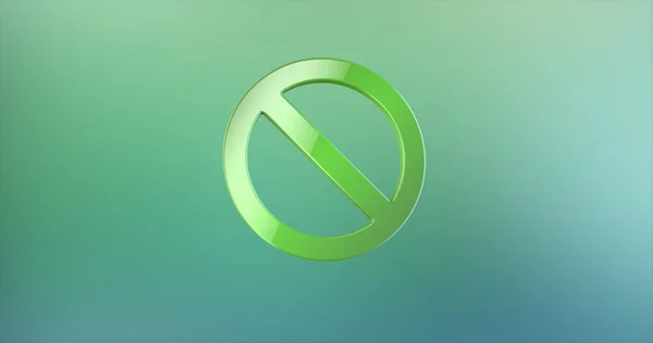 Icono anti verde 3d — Foto de Stock