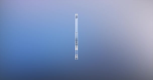 麦克风玻璃 3d 图标 — 图库视频影像