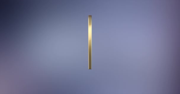 Kaart Pin goud 3D-pictogram — Stockvideo