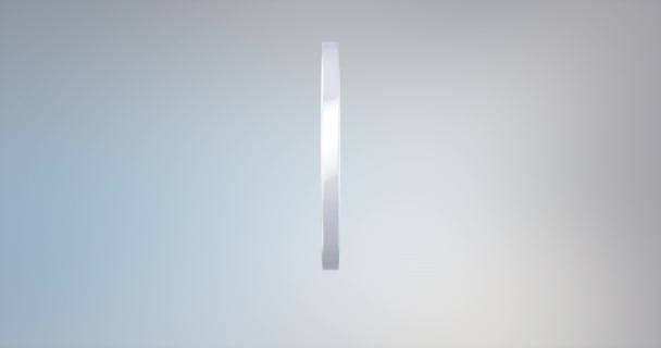 Moeda Yen japonês branco 3d ícone — Vídeo de Stock