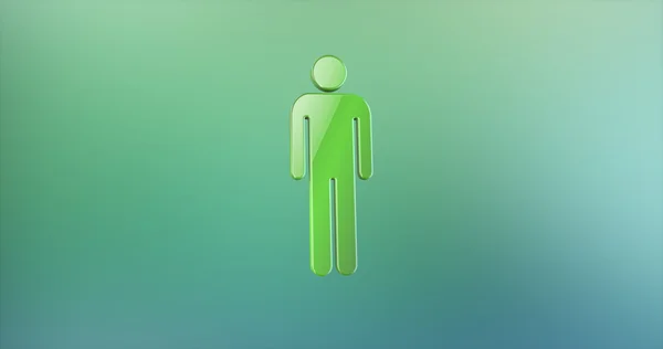 Man Color 3d Icon on gradient background — Stock Photo, Image