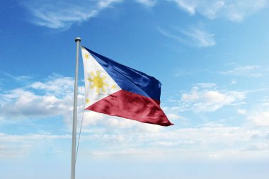 Filipinler 'deki güzel ulusal Filipinler bayrağı.