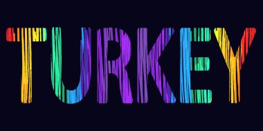 Hindi - çok renkli komik yazılar. Harfler keçeli kalemle gölgeleniyor. Afişler, posterler, hediyelik eşya ve giysi baskıları için..