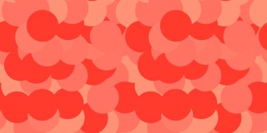 Mercan Çemberleri - kusursuz desen. Aynı boyutta daireler, mercan renginin farklı tonlarında, birbirlerine üst üste bindirilmiş..