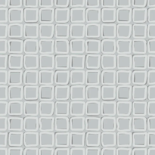 Squares Seamless Pattern Hand Drawn Light Gray Squares Irregular Shape — Stock Vector