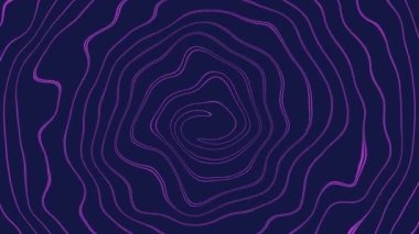 Psikedelik arka plan döngüsü. Mavi arka planda mor sıvı spiral. Güzel soyut tasarım, mor mavi 4K video dokusu. Başlık, uygulamalar, sosyal medya, 3840x2160 UHD TV için döngü hareketli psikedelik arkaplan.