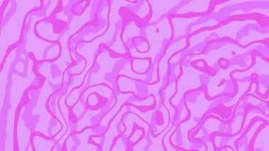 Psikedelik arka plan. Parlak Sıvı yağ dalgaları. Purplre, Pembe, Magenta renkleri. Güzel soyut tasarım 4K video dokusu. Başlık, uygulamalar, müzik ortamı ve görsel ses için döngü renk hareketi arkaplanı.