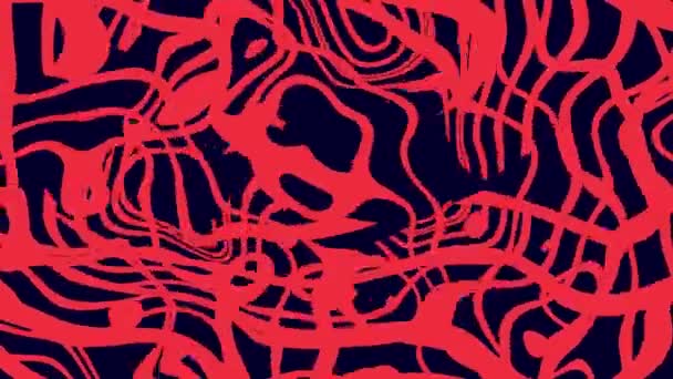 Psychedelisch Schiefer Hintergrund Flüssige Ölwellen Rote Dunkelblaue Farben Schöne Abstrakte — Stockvideo
